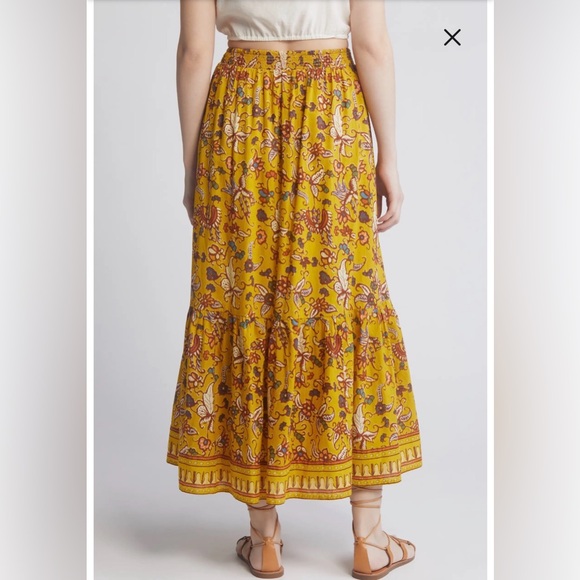 NWT Cleobella Charlene Mixed Print Organic Cotton Voile Maxi Skirt size medium. - Picture 3 of 12